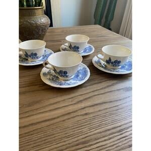 Vintage Cups And Saucers Swinnertons Staffordshire England The Ferry Collection